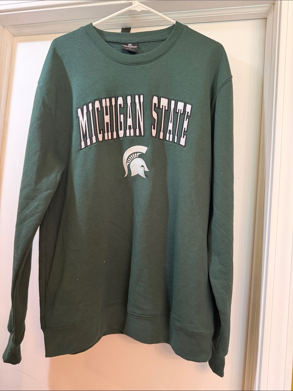 Colosseum Michigan State Green Crewneck Sweatshirt